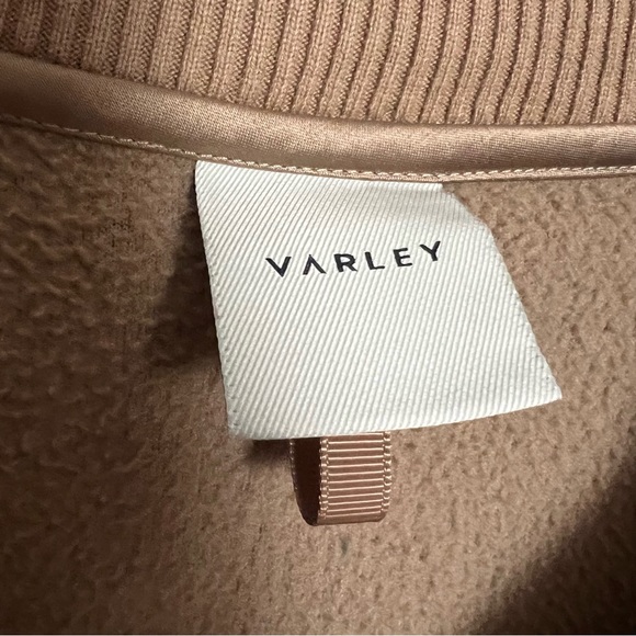Varley Roselle Half Zip Teddy Fleece Pullover Sweatshirt Tan Size Medium - Picture 6 of 13